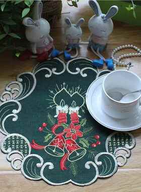 款新美诞式乡村圣蜡烛圆形餐垫瓶花饰品垫咖83281啡杯垫隔热垫装