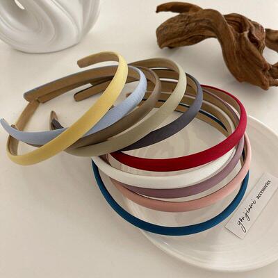 Women Suede Headband Retro Hairbands for Women Girls Solid C