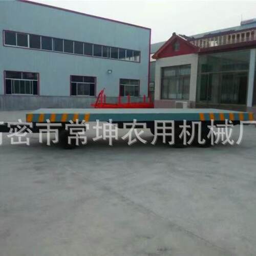100吨平板拖车重载低平板拖车搬家公司码头用牵引式重型平板拖车