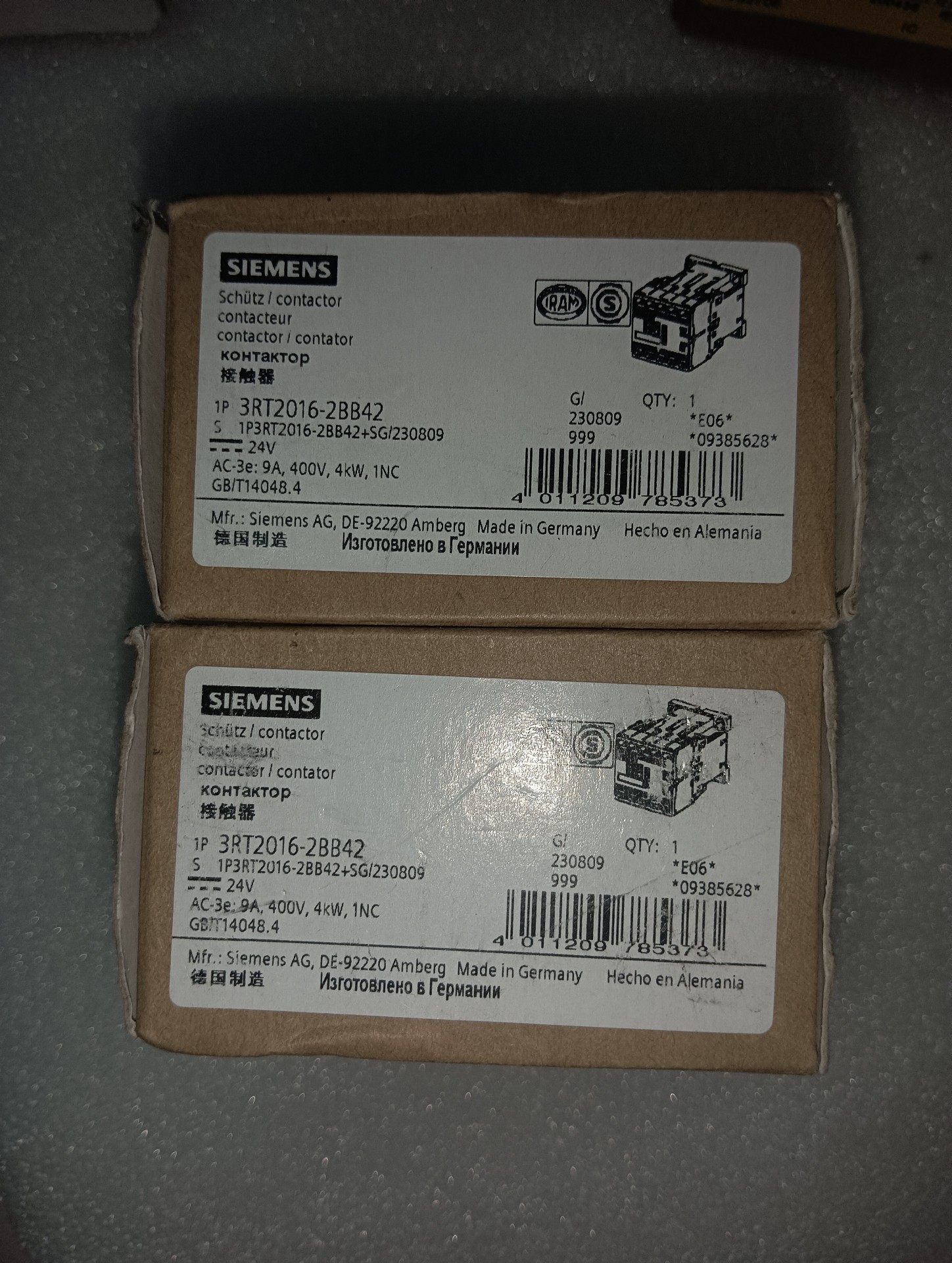 西门子接触器3RT2016-2BB42全新正品