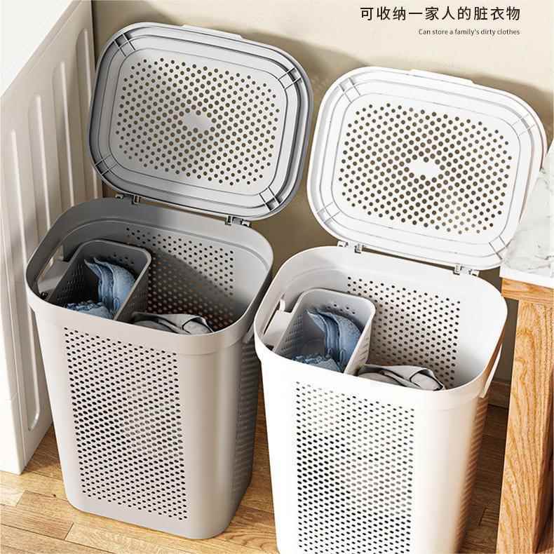 脏衣服收纳筐家用卫生间浴室大容量带盖放衣物洗澡脏衣篓洗衣篮子