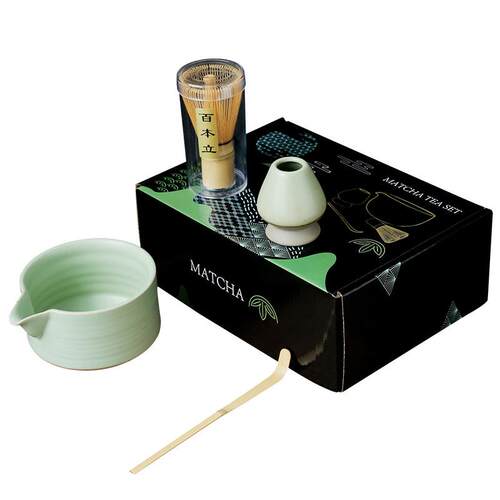 茶筅抹茶刷百本立茶筅立组合带嘴茶碗抹茶打茶器工具套装陶瓷轻奢