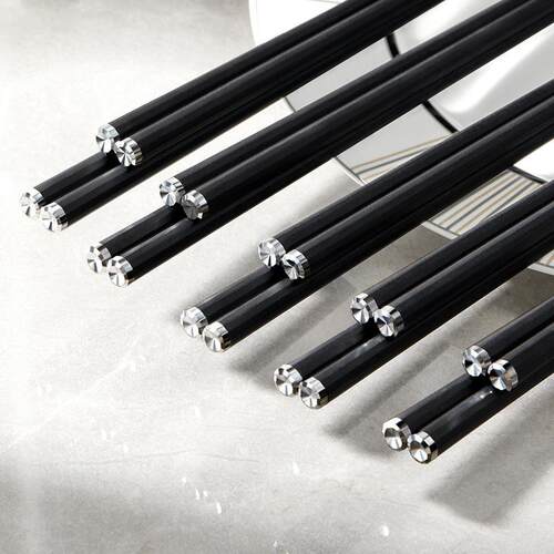 High-end alloy chopsticks, new family plastic model, antibac