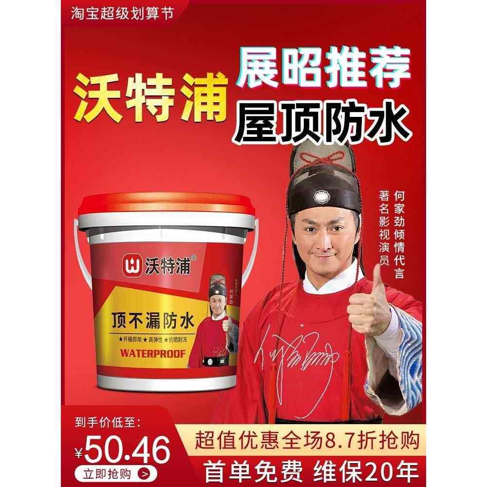 沃特浦防水涂料旗舰店平房顶房屋楼顶屋顶防水补漏材料漏水维修胶