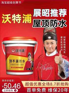 沃特浦防水涂料旗舰店平房顶房屋楼顶屋顶防水补漏材料漏水维修胶