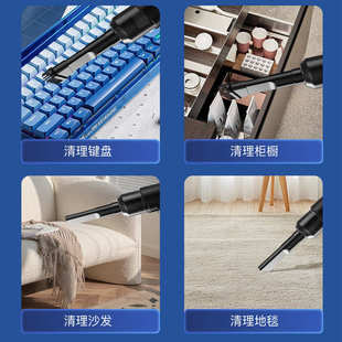 车载强吸力高续航家用小型车载吸尘器前吸后吹一体式 新款