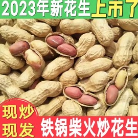 2023年新货炒花生原味，带壳现炒现发铁锅柴火，炒熟花生带壳生花生