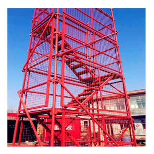 批发建筑安全梯笼 桥梁施工基坑安全爬梯 组合式墩柱安全护笼爬梯
