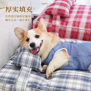 通用可拆洗柯基柴犬冬天狗床猫窝狗垫子中大型犬小狗保暖 狗窝四季