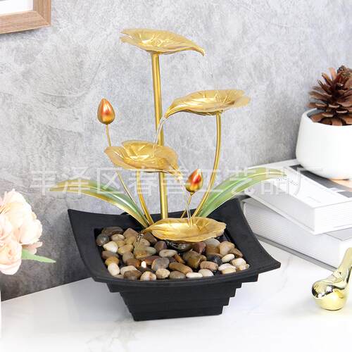 Home decor跨境新款流水摆件玄关客厅电视柜招财摆件循环流水摆件