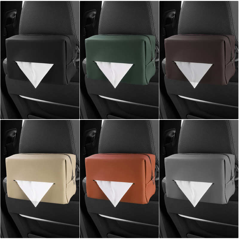 车载纸巾盒扶手箱抽纸挂式汽车内饰座椅背放餐巾车用遮阳板抽纸盒