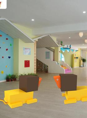 狮子座椅玻璃钢动卡CHD006通物合儿童座幼儿园游椅乐场童真趣味坐