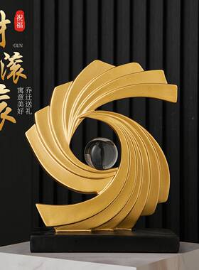 创意艺术财源滚滚装饰摆件时来运转酒柜客厅电视柜玄关办公室高级