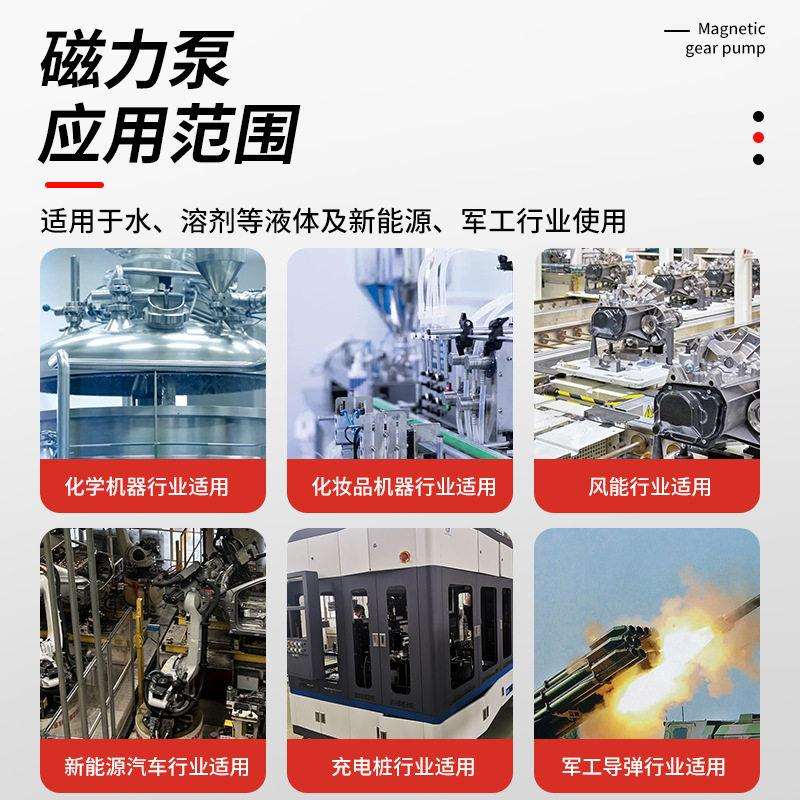 微型不锈钢水油泵自吸粘度液体灌装计量电泵磁力驱动齿轮泵cs020