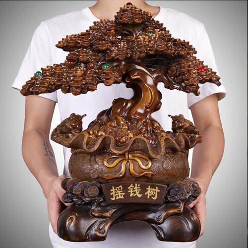 采购产品钱树装饰品，新店开业礼物，钱树礼物，客厅前台商店收银