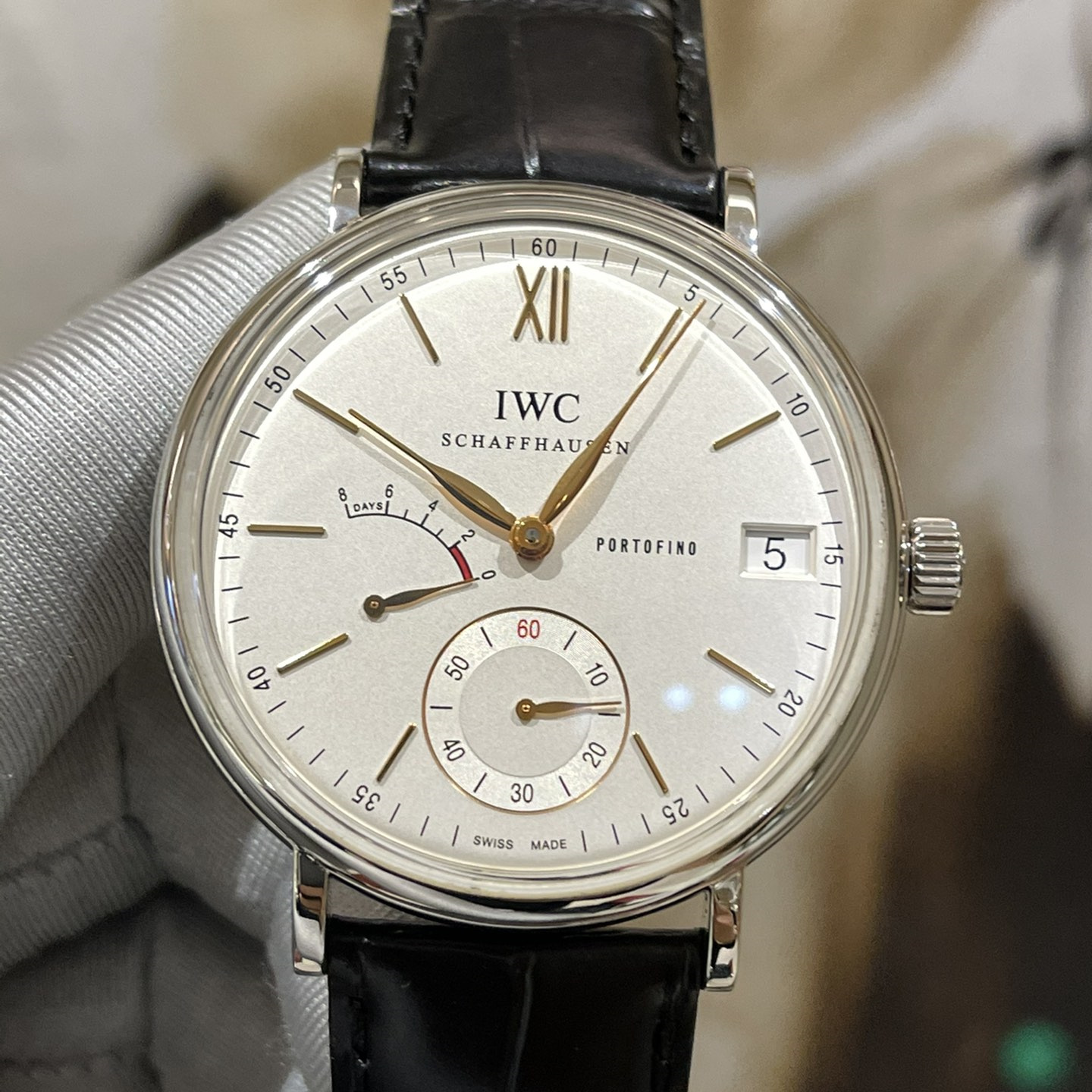 一口价98新IWC万国柏涛菲诺手动机械瑞士45mm手表男表IW510103