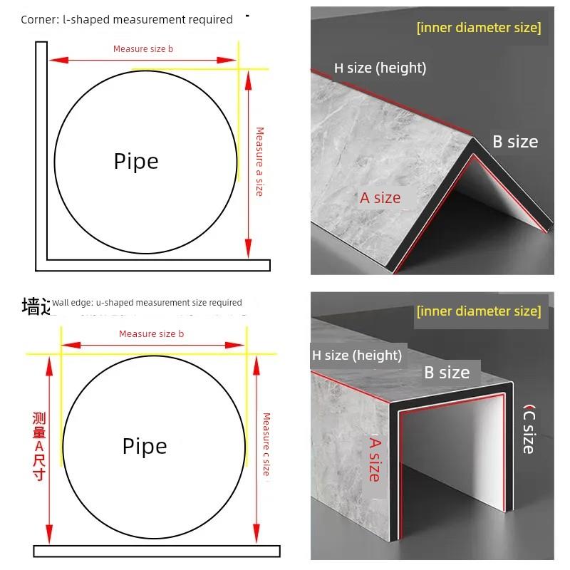 碳晶板管道装饰护角包管神器订制PVC板柱子亚克力包空调包柱子u型