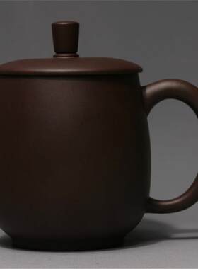 龙砂陶 厂家销售紫砂杯黑星泥君子杯500毫升紫砂茶杯紫砂茶具