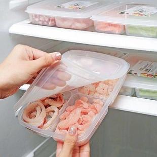 Fruit Food Storage Container Transparent Rectangle Grids
