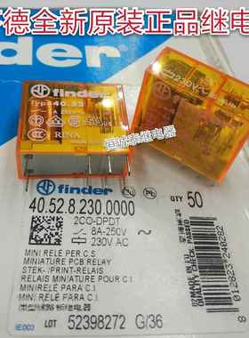 全新原装finder/芬德 40.52.8.230.0000 Type 40.52 230VAC继电器