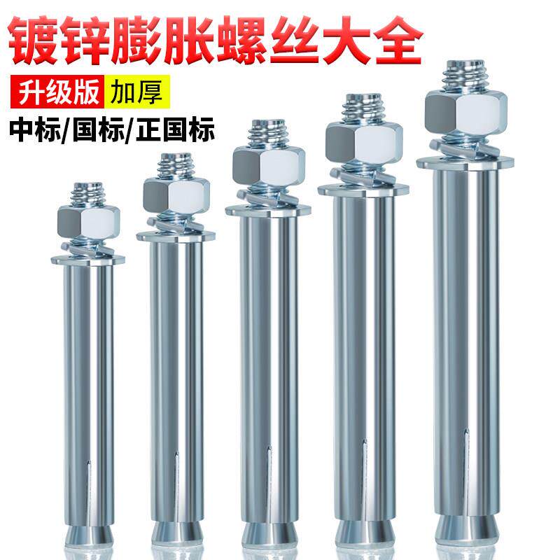 铁镀锌金属膨胀螺丝高强度加长拉爆螺栓6M8M10M12M14M16M18M20M24