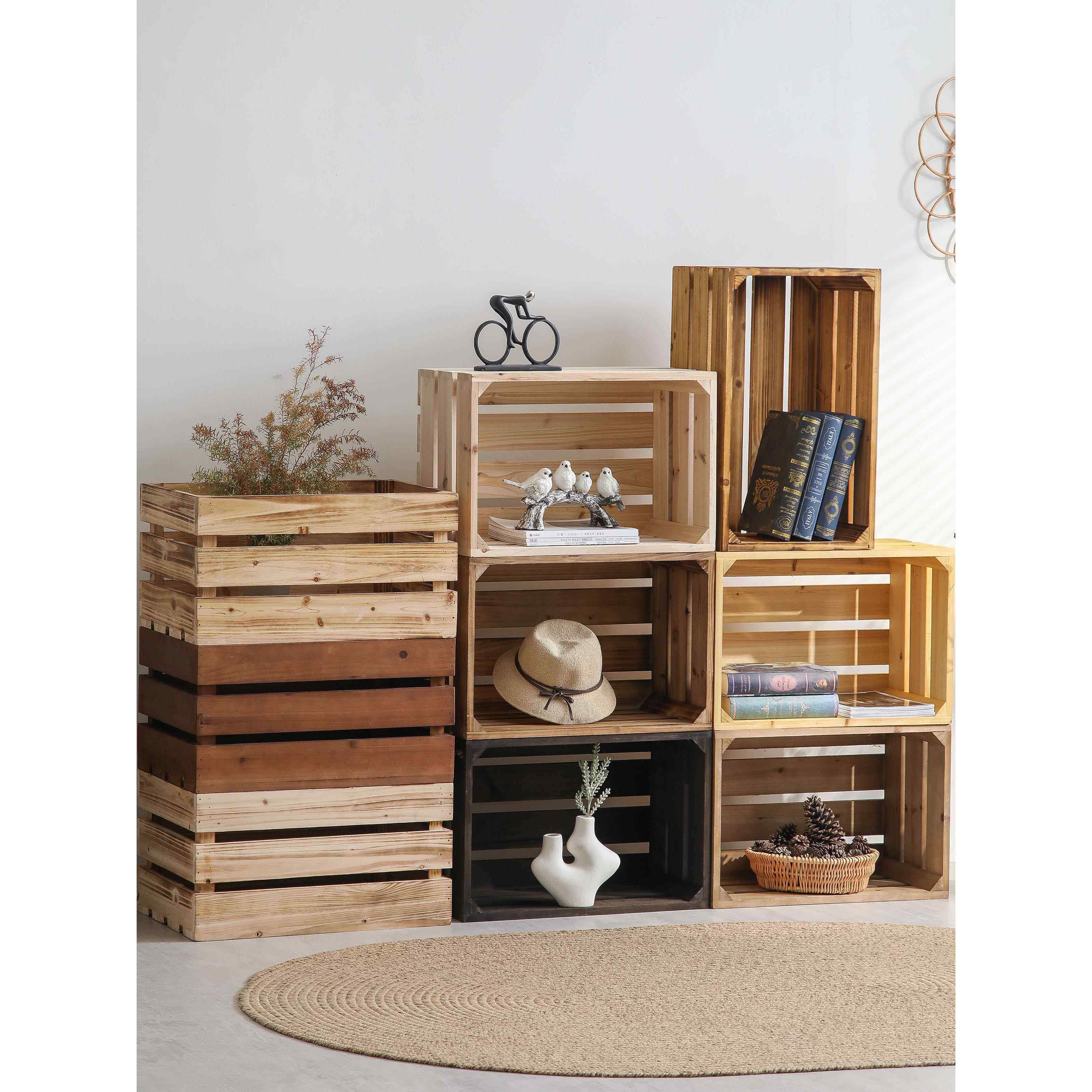 实木箱子定制木框箱置物超市陈列水果筐复古收纳储物箱装饰木条箱,收纳整理,收纳箱,淘宝优惠券,粉丝福利购,淘宝优惠卷