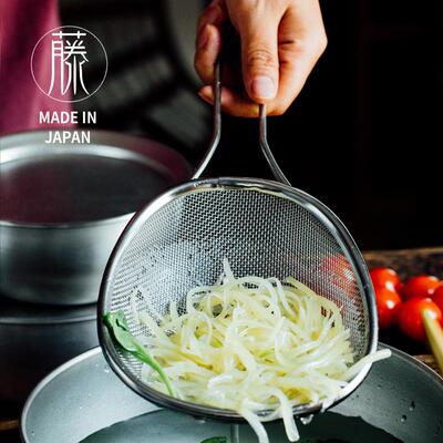 news日本下村不锈钢304漏网 拌面勺 焯水网 焯菜网 油炸过滤油网