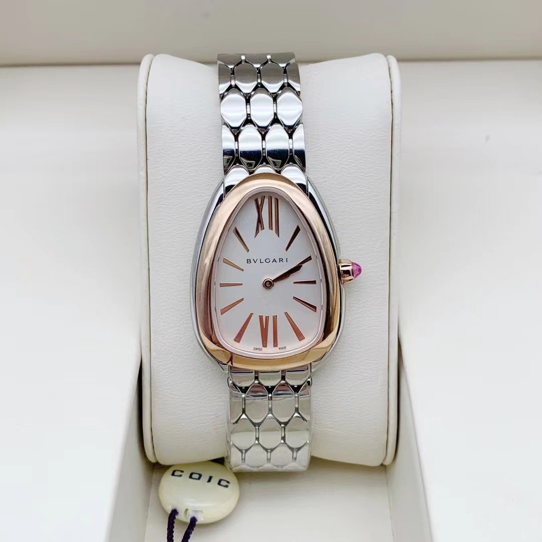 秒杀98新宝格丽SERPENTI系列18K玫瑰金103144石英女士手表33mm