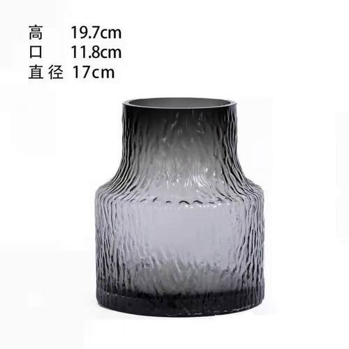 正品出口瑞典重工极巴德尔水晶料玻冻璃鲜花瓶切花水培家插花器居
