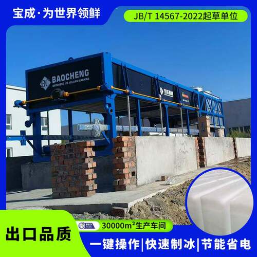 宝成大型制冰机食品加工与冷链物流块冰机30吨条冰机