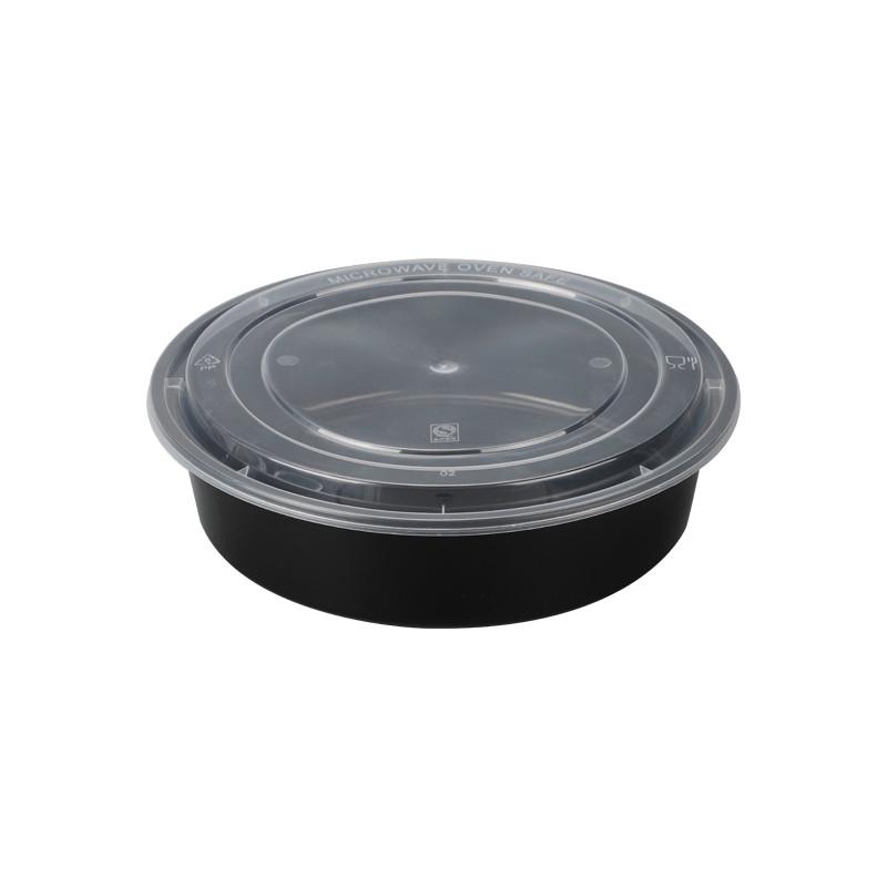 小龙虾打包盒一次性3000ml圆形餐盒透明酸菜鱼盆外卖盒1500ml王金