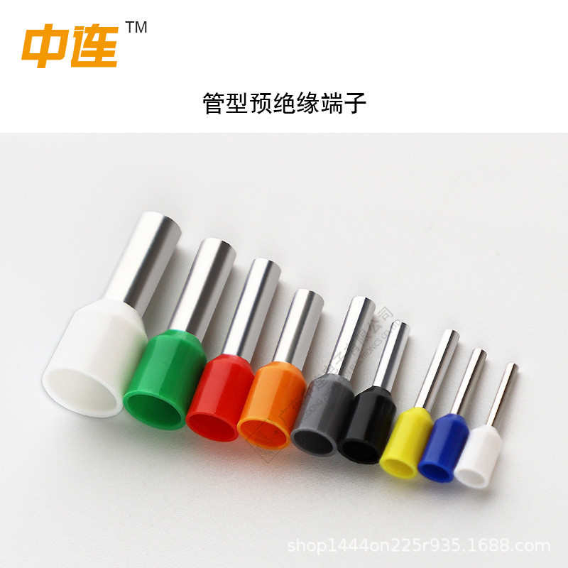 紫铜.镀锡连-端子0绝缘冷35接线中管型平方压端子平方pp预5绝缘