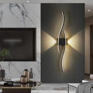 轻奢高级感免布线卧室床头墙壁灯可调节室内造型长条创意客厅壁灯