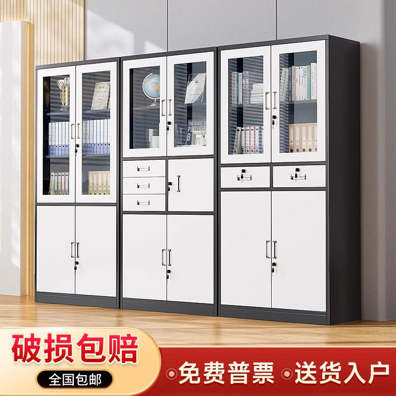 办公室钢制文件柜铁皮柜a4档案柜带锁钢制资料柜储物柜财务凭证柜