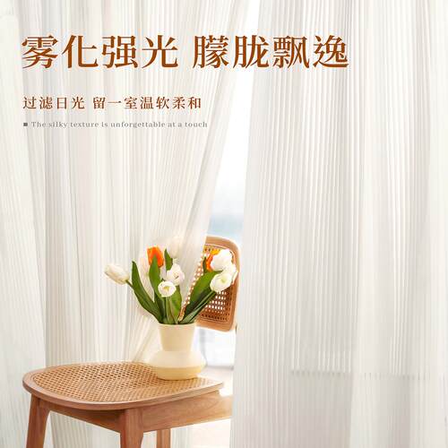 竖新百叶飘纱帘窗ZFN纱窗帘厅阳台窗梦幻帘透光不透客人卧室2026
