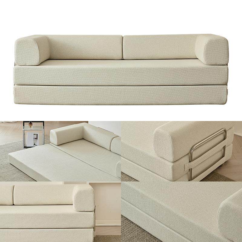 跨境H128压缩布艺人折叠榻米沙发床一体式二合一懒沙无骨海绵压榻