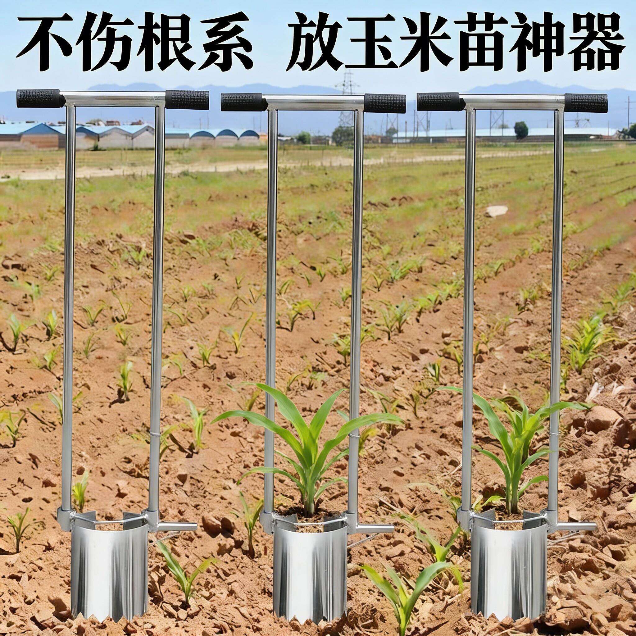 放玉米苗神器移栽挖苗器打洞器移栽种植玉米挖洞铲移苗器播种工具