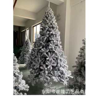 工厂现货批发植绒圣诞树场景装饰布置圣诞室内户外落雪仿真装饰品