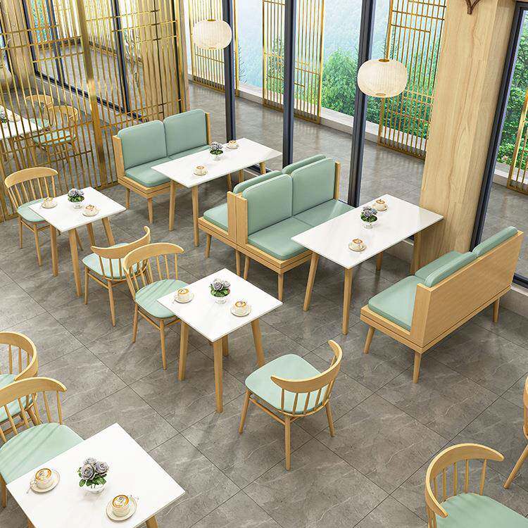 西厅餐饮饭店厅餐椅主题餐甜品店椅子闲休靠墙卡座沙发桌餐双人卡