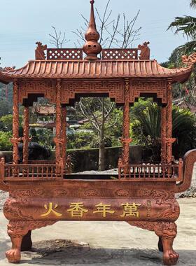 寺庙铸铁大香炉室外宗祠烧香炉祠堂天地炉寺庙香炉长方形焚香炉