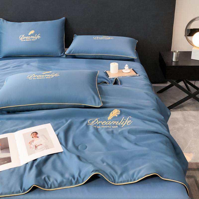 件套轻被丝凉四夏批发双人丝空调奢被子夏季被薄款单人感水洗冰天,床上用品,化纤被,淘宝优惠券,粉丝福利购,淘宝优惠卷