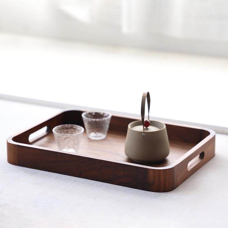 长方形茶水杯北欧风木质托盘茶盘点心盘收纳家用敬茶果盘木盘,餐饮具,餐用托盘,淘宝优惠券,粉丝福利购,淘宝优惠卷