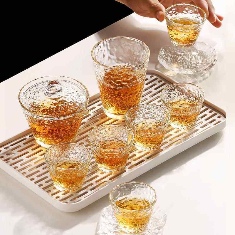 喝茶玻璃小茶杯家用功夫茶具套组透明水杯主人杯个人女酒杯品茗杯,餐饮具,茶杯,淘宝优惠券,粉丝福利购,淘宝优惠卷