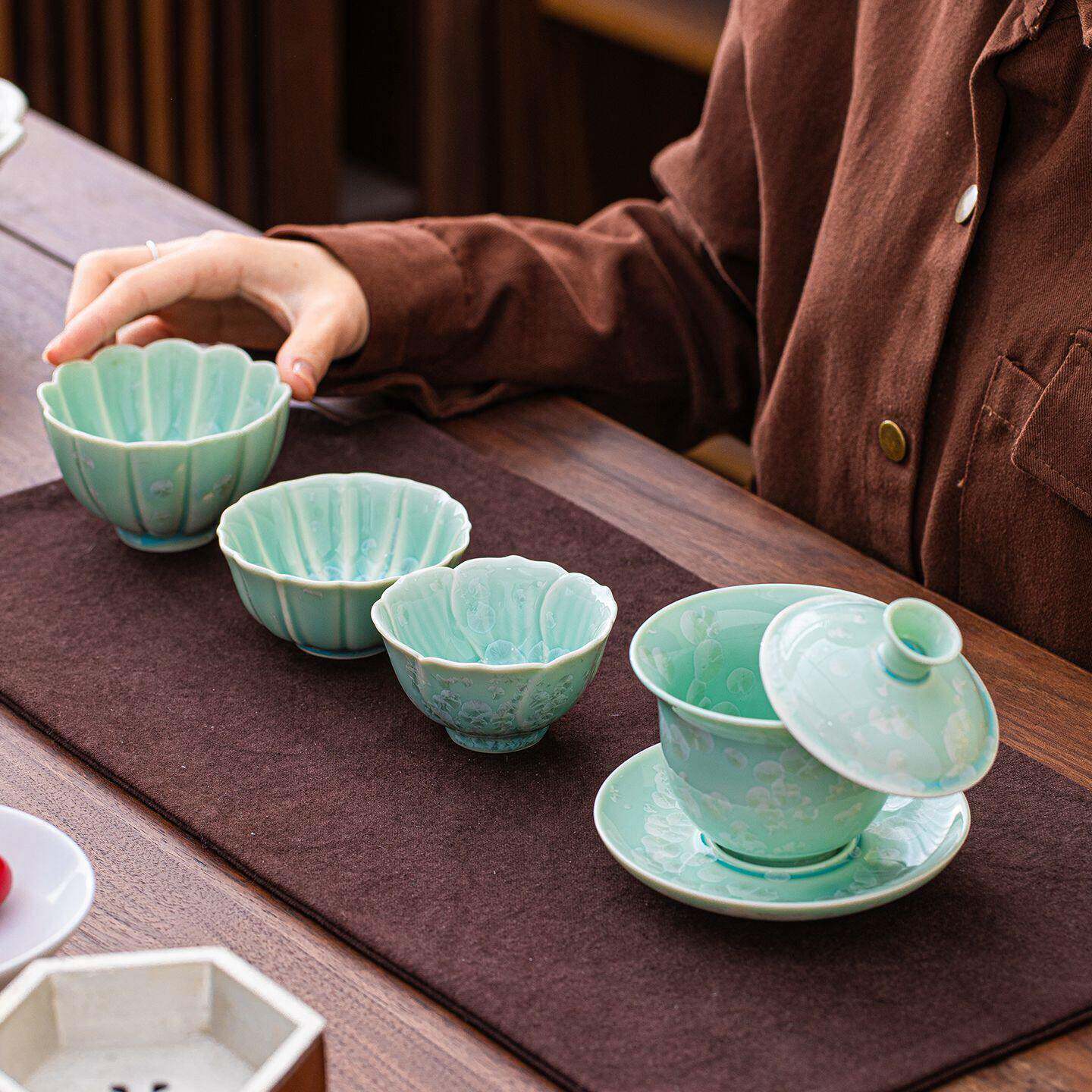 窑变结晶釉主人杯杯个人专用茶杯陶瓷盖碗品茗杯茶具档茶盏