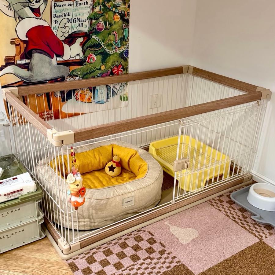 品质保证~！IRIS狗笼家用室内宠物栅栏带厕所爱丽丝狗别墅正品