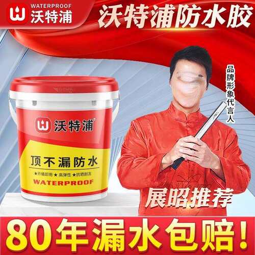 沃特浦防水涂料补漏楼顶屋顶房屋房顶外墙顶不漏胶水材料