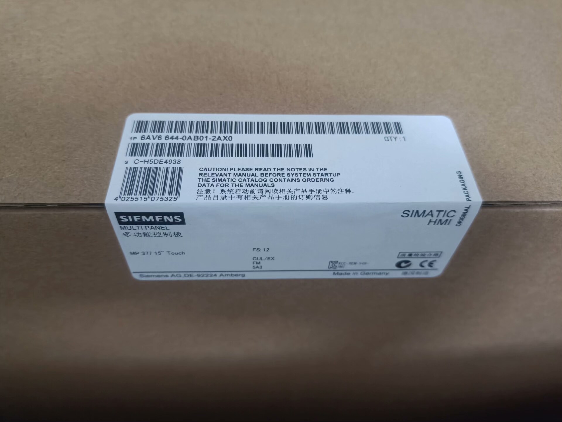 6AV6644-0AB01-2AX0 全新原装正品 标价