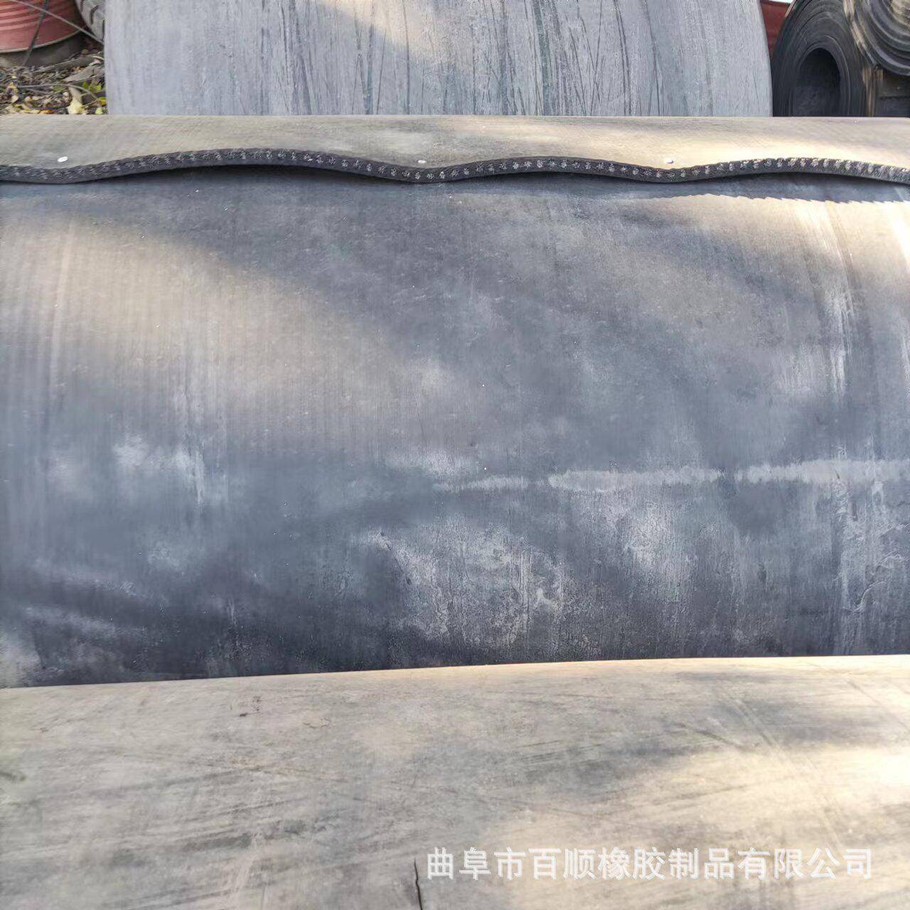 大量供应废旧传送带 车间厂房铺地钢丝帆布阻燃橡胶垫 耐用旧胶皮图片