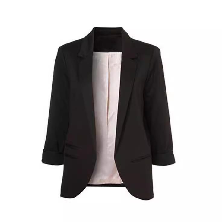 Candy rolled slim suit women sleeves small commuter