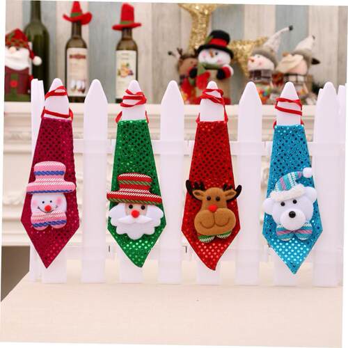 christmas decoration tree Creative sequin tie gifts圣诞领带